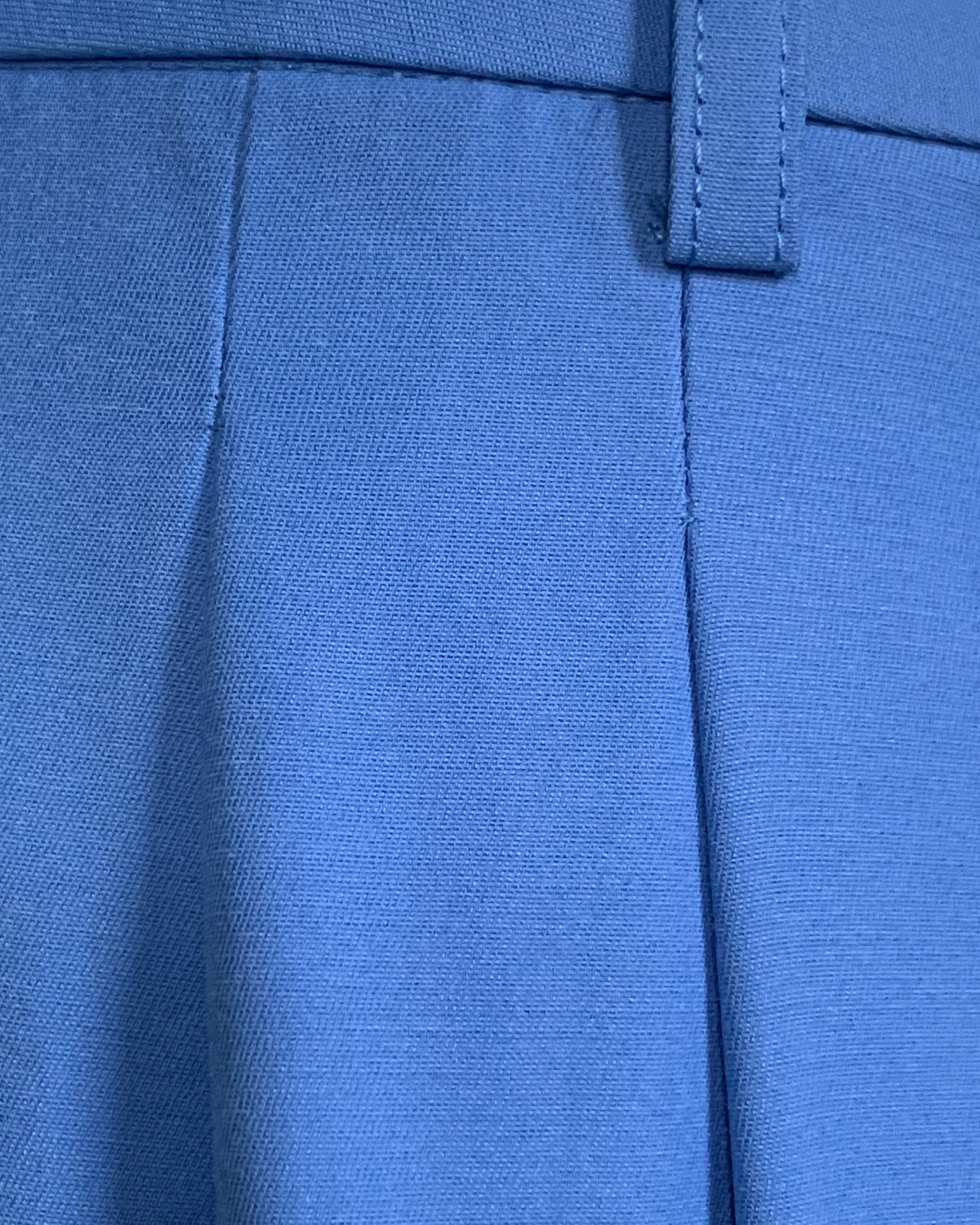 Blankytně modré  viskózové kalhoty