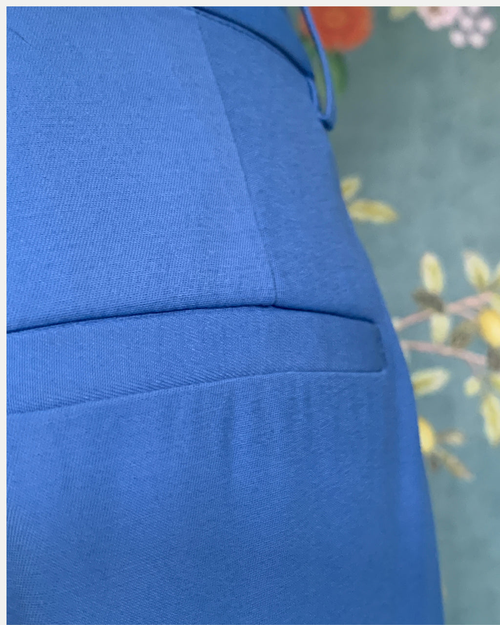 Blankytně modré  viskózové kalhoty