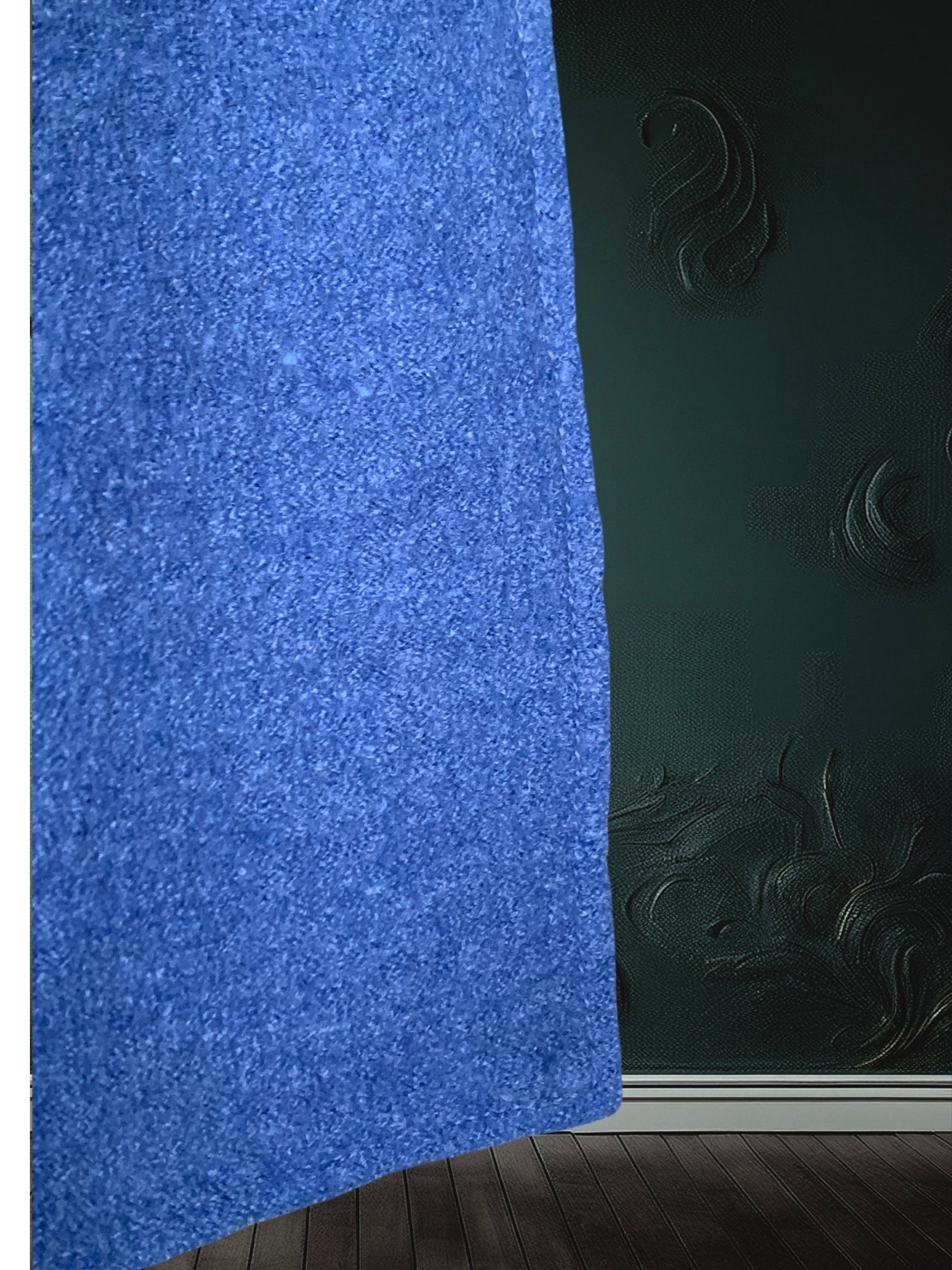 Vlněný blankytně modrý kabát